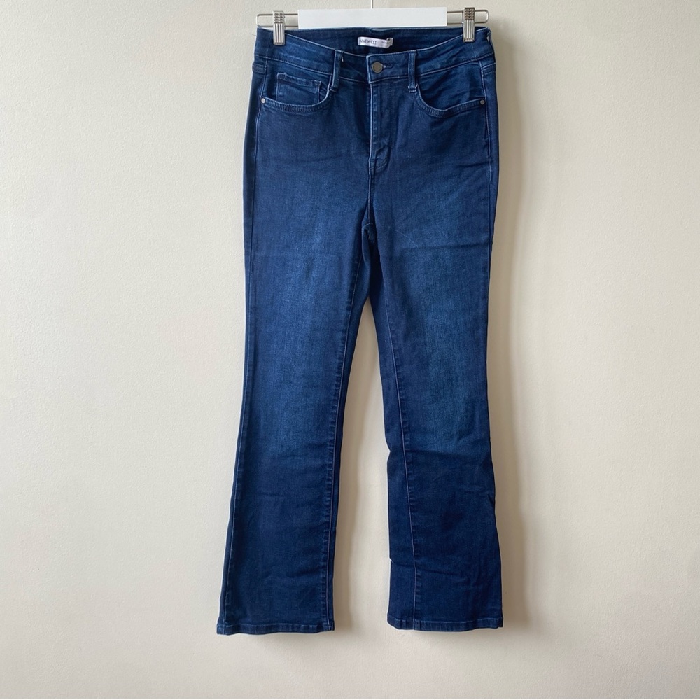 Nine West Dark Blue Curvy Boot Cut Flare Jeans Women’s Size 6